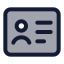 Identitycard icon with duotone standard style