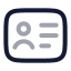 Identitycard icon with twotone rounded style