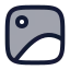 Image icon with duotone rounded style