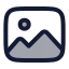 Image icon with duotone rounded style