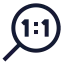 Imageactualsize icon with solid sharp style