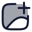 Imageadd icon with duotone rounded style
