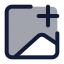 Imageadd icon with duotone standard style