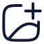 Imageadd icon with stroke rounded style
