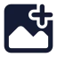 Imageadd icon with solid standard style