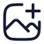 Imageadd icon with stroke rounded style