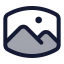 Imagecompositionoval icon with duotone standard style