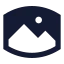 Imagecompositionoval icon with solid sharp style