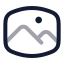 Imagecompositionoval icon with twotone rounded style