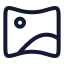 Imagecomposition icon with stroke rounded style