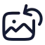 Imagecounterclockwise icon with stroke rounded style