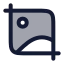 Imagecrop icon with duotone rounded style
