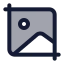 Imagecrop icon with duotone standard style