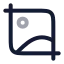 Imagecrop icon with twotone rounded style