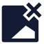 Imagedelete icon with solid sharp style