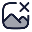 Imagedelete icon with duotone rounded style