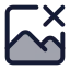 Imagedelete icon with duotone standard style