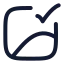 Imagedone icon with stroke rounded style