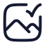 Imagedone icon with stroke rounded style