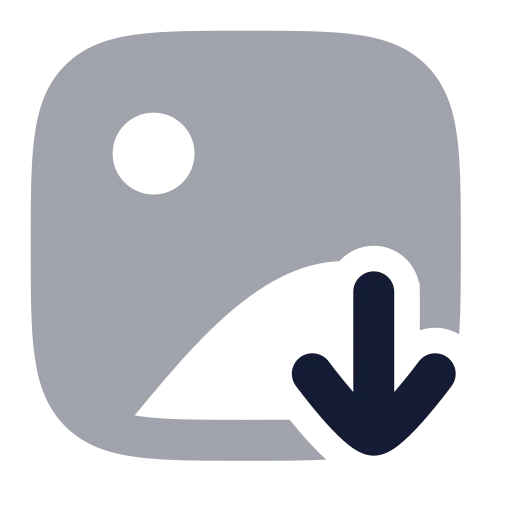 Image Down Icon in Bulk Rounded style