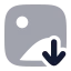 Imagedown icon with bulk rounded style