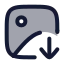 Imagedown icon with duotone rounded style