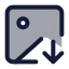 Imagedown icon with duotone standard style