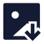 Imagedown icon with solid sharp style