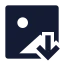 Imagedown icon with solid sharp style