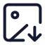 Imagedown icon with stroke standard style