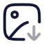 Imagedown icon with twotone rounded style
