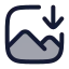 Imagedownload icon with duotone rounded style