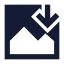 Imagedownload icon with solid sharp style