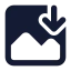 Imagedownload icon with solid standard style