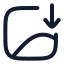 Imagedownload icon with stroke rounded style