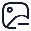 Imageminus icon with stroke rounded style