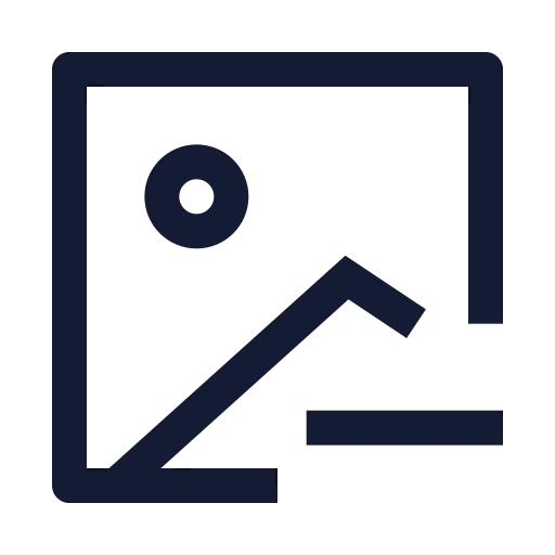 Image Minus Icon in Stroke Sharp style