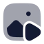 Imageplay icon with bulk rounded style