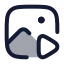 Imageplay icon with duotone rounded style