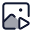 Imageplay icon with duotone standard style