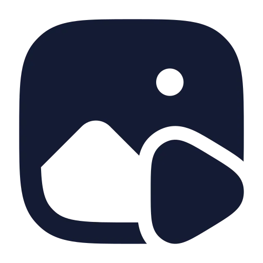 Image Play Icon in Solid Rounded style