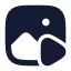 Imageplay icon with solid rounded style