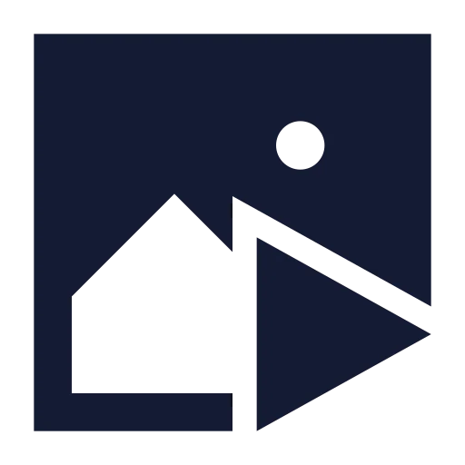 Image Play Icon in Solid Sharp style