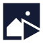 Imageplay icon with solid sharp style