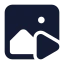 Imageplay icon with solid standard style