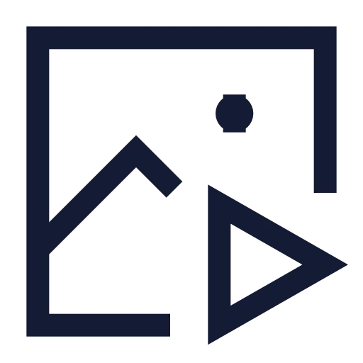 Image Play Icon in Stroke Sharp style