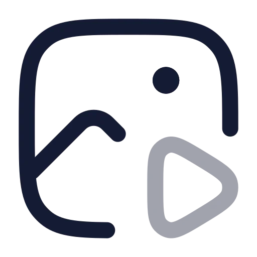 Image Play Icon in Twotone Rounded style