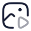 Imageplay icon with twotone rounded style