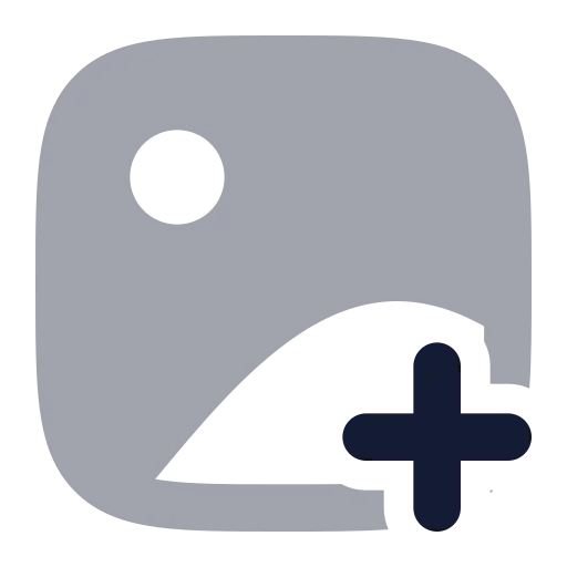 Image Plus Icon in Bulk Rounded style