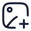 Imageplus icon with stroke rounded style